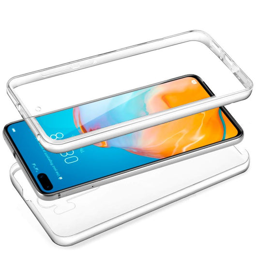 Coque 3D en silicone pour Huawei P40 (transparente avant et arrière)
