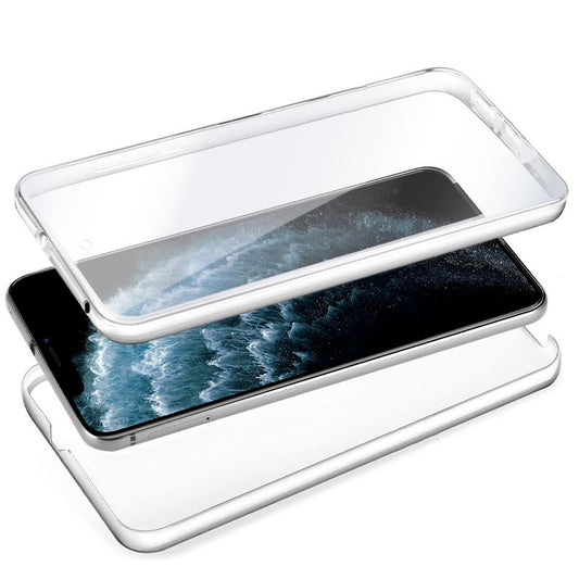 Coque 3D en silicone pour iPhone 11 Pro (transparente avant et arrière)