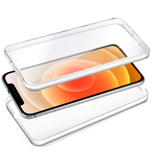 Coque 3D en silicone pour iPhone 12 mini (avant et arrière transparents)