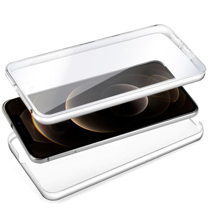 Coque 3D en silicone pour iPhone 12 Pro Max (avant et arrière transparents)