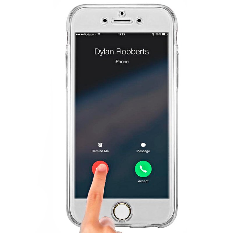 Coque 3D en silicone pour iPhone 7 Plus / iPhone 8 Plus (avant et arrière transparents)
