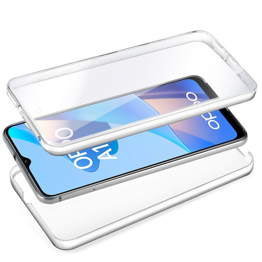 Coque 3D en silicone pour Oppo A16 / A16s / A54s (transparente avant et arrière)