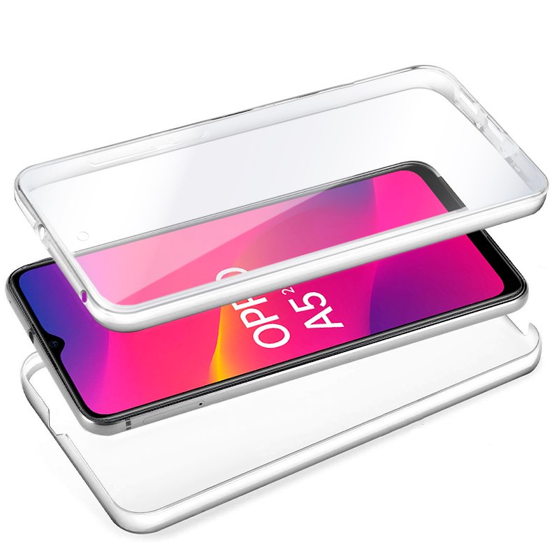 Coque 3D en silicone pour Oppo A5 (2020) / A9 (2020) (transparente avant et arrière)