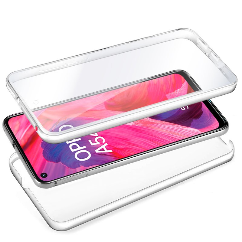 Coque 3D en silicone pour Oppo A54 5G / A74 5G (transparente avant et arrière)