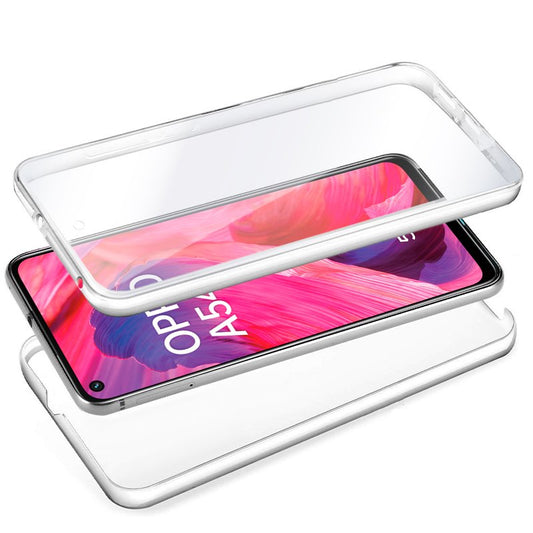 Coque 3D en silicone pour Oppo A54 5G / A74 5G (transparente avant et arrière)