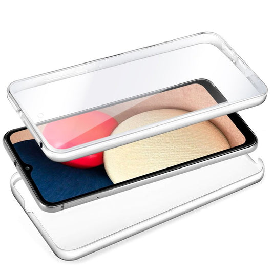 Coque 3D en silicone pour Samsung A025 et Galaxy A02s (transparente avant et arrière)