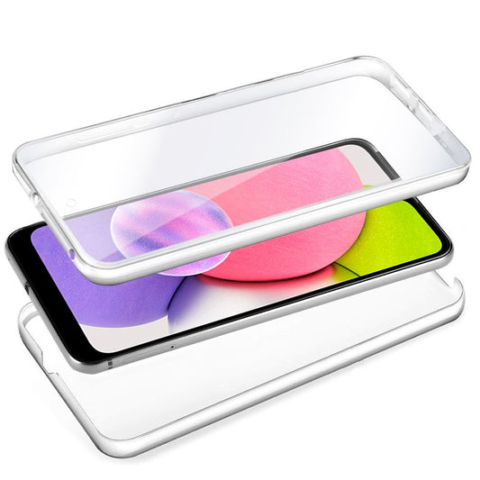Coque 3D en silicone pour Samsung A037 et Galaxy A03s (transparente avant et arrière)