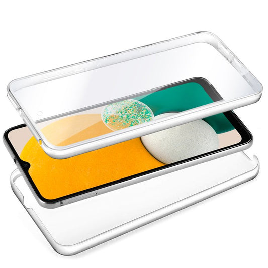 Coque 3D en silicone pour Samsung Galaxy A13 5G / A04s (transparente avant et arrière)