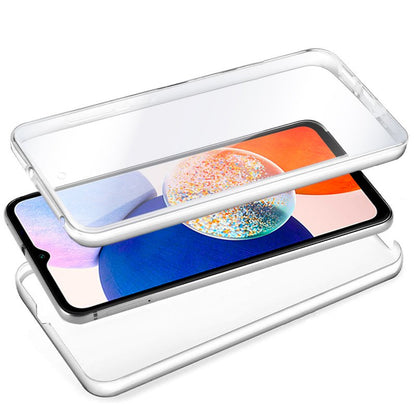 Coque 3D en silicone pour Samsung Galaxy A14 / A14 5G (transparente avant et arrière)