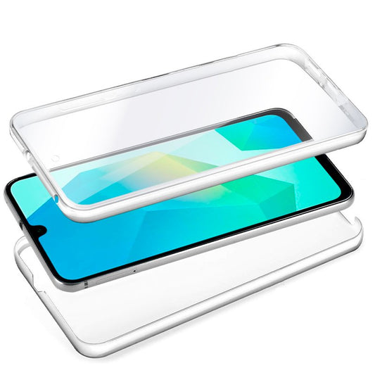 Coque 3D en silicone pour Samsung Galaxy A16 / A16 5G (transparente avant et arrière)