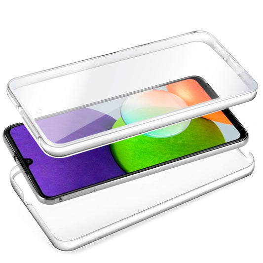 Coque 3D en silicone pour Samsung A225 et Galaxy A22 4G (transparente avant et arrière)