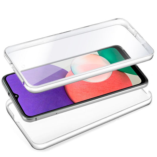 Coque 3D en silicone pour Samsung A226 et Galaxy A22 5G (transparente avant et arrière)