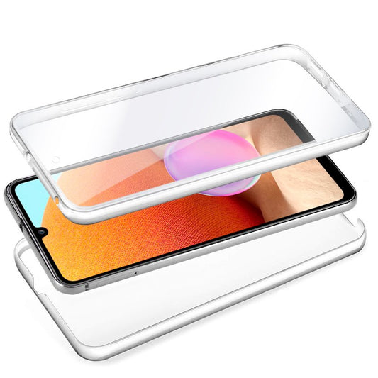 Coque 3D en silicone pour Samsung A325 et Galaxy A32 4G (transparente avant et arrière)