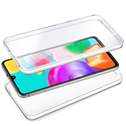 Coque 3D en silicone pour Samsung A415 et Galaxy A41 (transparente avant et arrière)