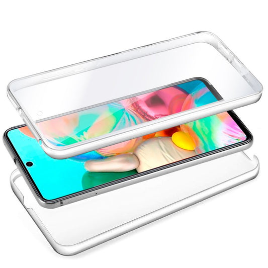 Coque 3D en silicone pour Samsung A515 et Galaxy A51 (transparente avant et arrière)