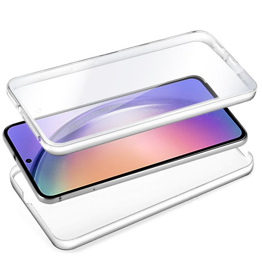 Coque 3D en silicone pour Samsung A546 et Galaxy A54 5G (transparente avant et arrière)
