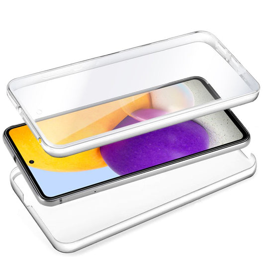 Coque 3D en silicone pour Samsung A725 et Galaxy A72 (transparente avant et arrière)
