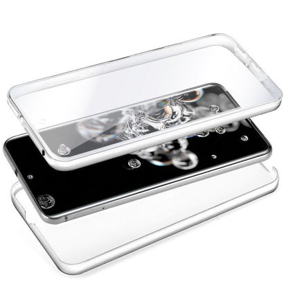 Coque 3D en silicone pour Samsung Galaxy S20 Ultra 5G (transparente, avant et arrière)