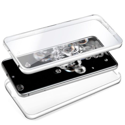Coque 3D en silicone pour Samsung Galaxy S20 Ultra 5G (transparente, avant et arrière)