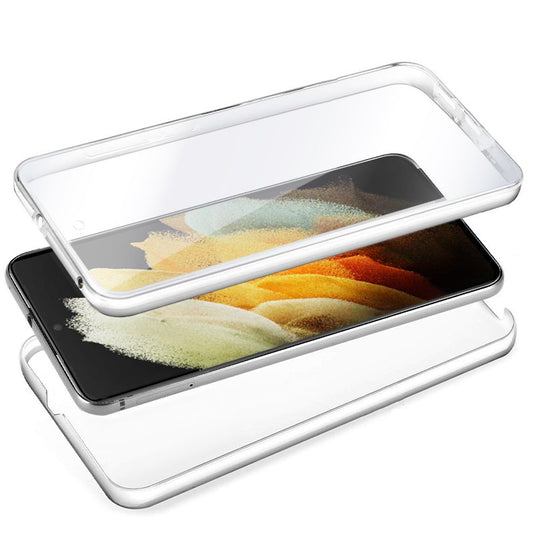 Coque 3D en silicone pour Samsung Galaxy S21 Ultra G998 (avant et arrière transparents)
