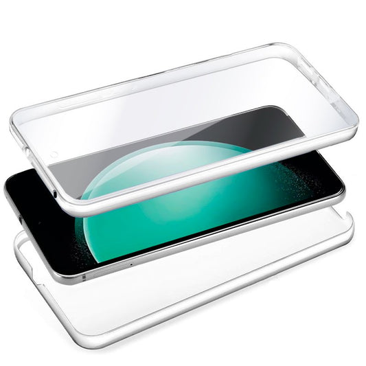 Coque 3D en silicone pour Samsung S711 et Galaxy S23 FE (transparente avant et arrière)