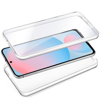 Coque 3D en silicone pour Samsung S721 et Galaxy S24 FE (transparente avant et arrière)