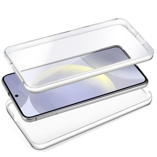 Coque 3D en silicone pour Samsung S921 Galaxy S24/S25 (transparente avant et arrière)