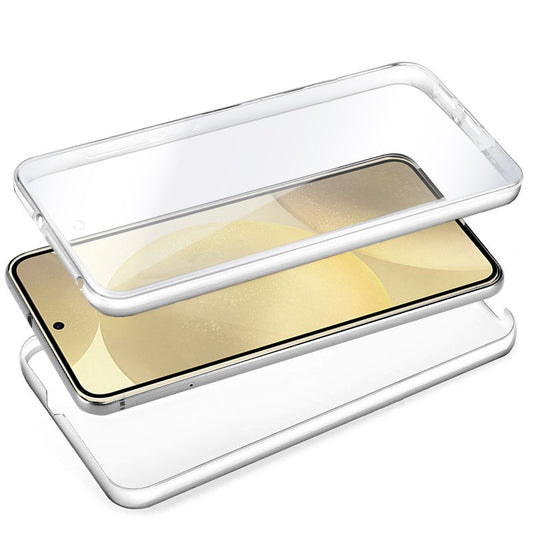 Coque 3D en silicone pour Samsung S926, Galaxy S24 Plus/S25 Plus (transparente avant et arrière)