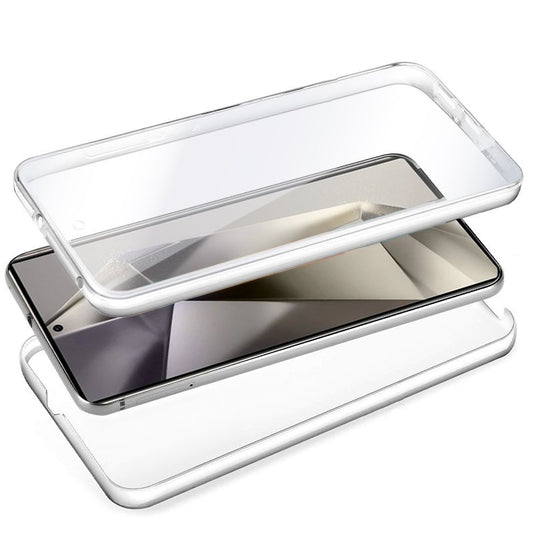 Coque 3D en silicone pour Samsung S928 et Galaxy S24 Ultra (transparente avant et arrière)