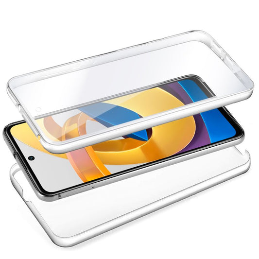 Coque 3D en silicone pour Xiaomi Poco M4 Pro 5G / Redmi Note 11S 5G (transparente avant et arrière)