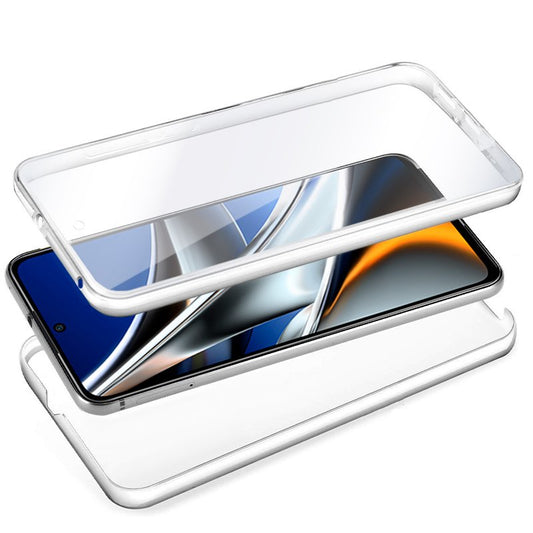Coque 3D en silicone pour Xiaomi Poco X4 Pro 5G (transparente avant et arrière)