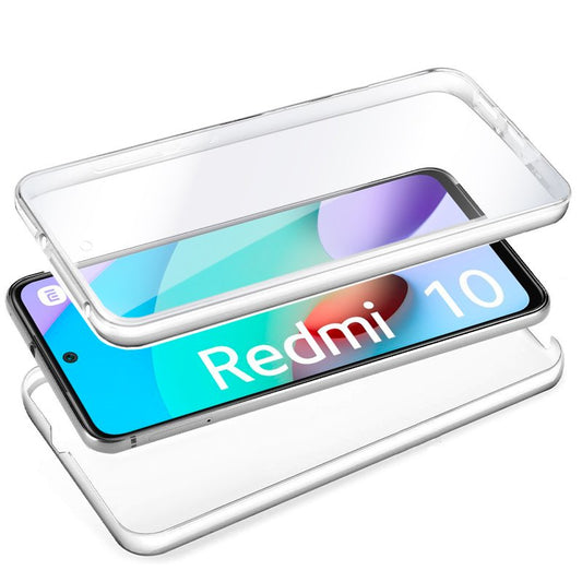 Coque 3D en silicone pour Xiaomi Redmi 10 / Redmi 10 2022 (transparente avant et arrière)