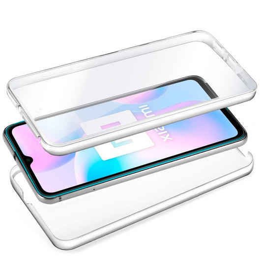 Coque 3D en silicone pour Xiaomi Redmi 9A / 9AT (transparente avant et arrière)