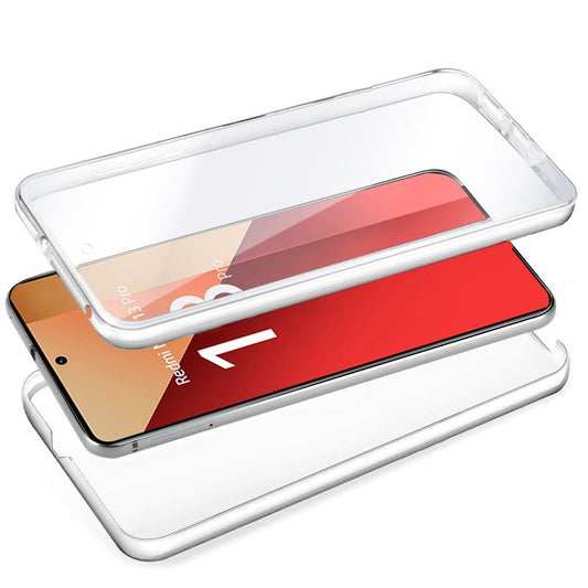 Coque 3D en silicone pour Xiaomi Redmi Note 13 Pro / Poco M6 Pro (transparente avant et arrière)