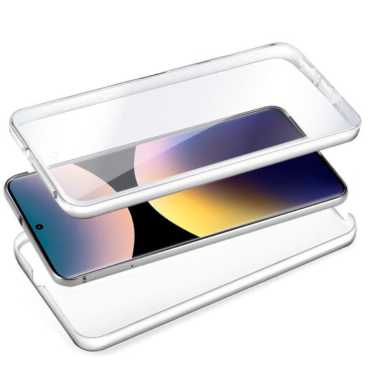 Coque 3D en silicone pour Xiaomi Redmi Note 14 Pro (transparente avant et arrière)
