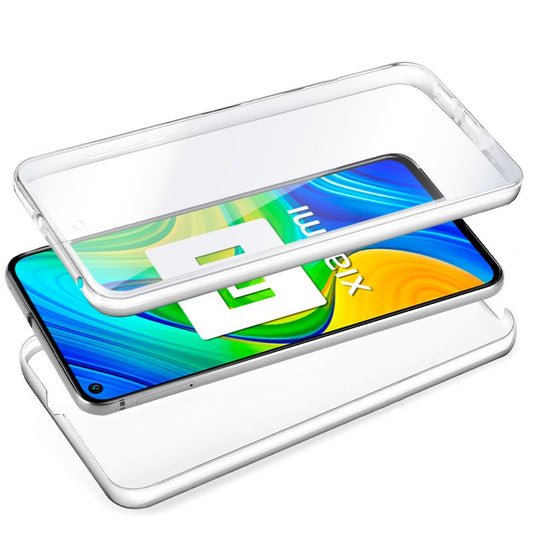 Coque 3D en silicone pour Xiaomi Redmi Note 9 (transparente avant et arrière)
