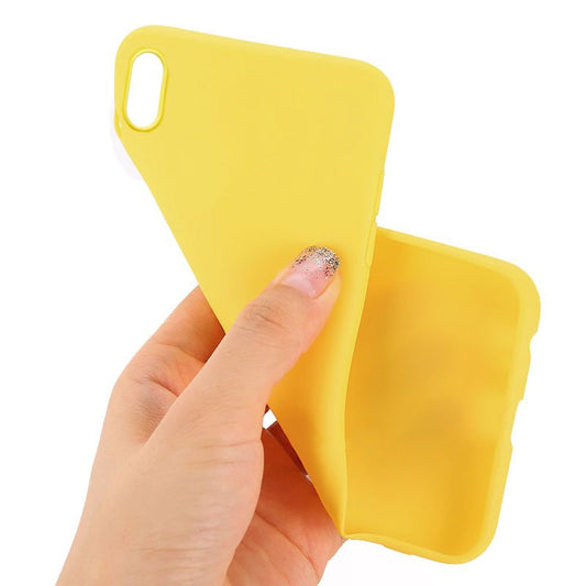 Coque en silicone tendance pour iPhone XS Max (jaune)