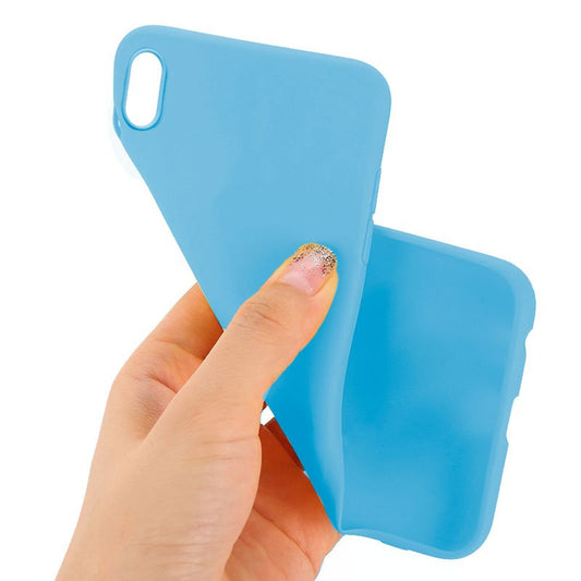 Coque en silicone Cool pour iPhone XS Max (bleu clair)
