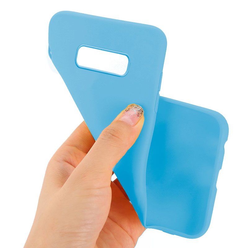 Coque en silicone tendance pour Samsung Galaxy S10e G970 (bleu clair)