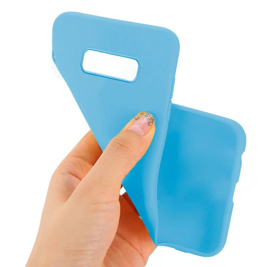Coque en silicone tendance pour Samsung Galaxy S10e G970 (bleu clair)