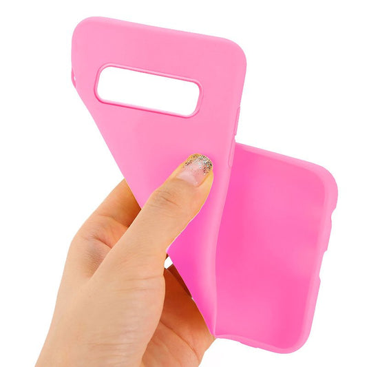 Coque en silicone tendance pour Samsung Galaxy S10 G973 (rose)