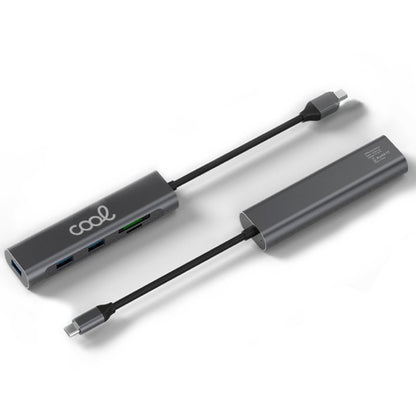 Hub universel Type-C 5 en 1 COOL (3 x USB 3.0 + SD + Micro SD)