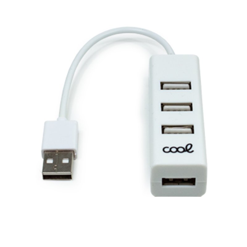 Hub USB 2.0 universel COOL 4 ports USB Blanc