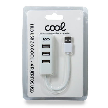 Hub USB 2.0 universel COOL 4 ports USB Blanc