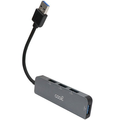 Hub USB universel COOL 4 ports USB (2.0 / 3.0) Gris aluminium