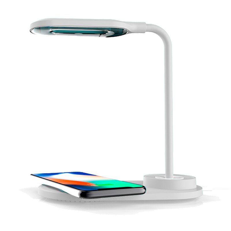 Lampe LED + base de chargement sans fil Qi COOL White