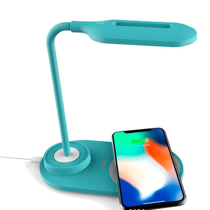 Lampe LED + base de chargement sans fil Qi COOL Celeste