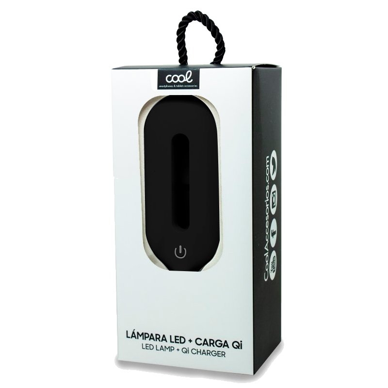Lampe LED + base de chargement sans fil Qi COOL Noir