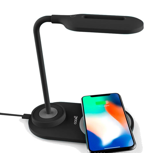 Lampe LED + base de chargement sans fil Qi COOL Noir
