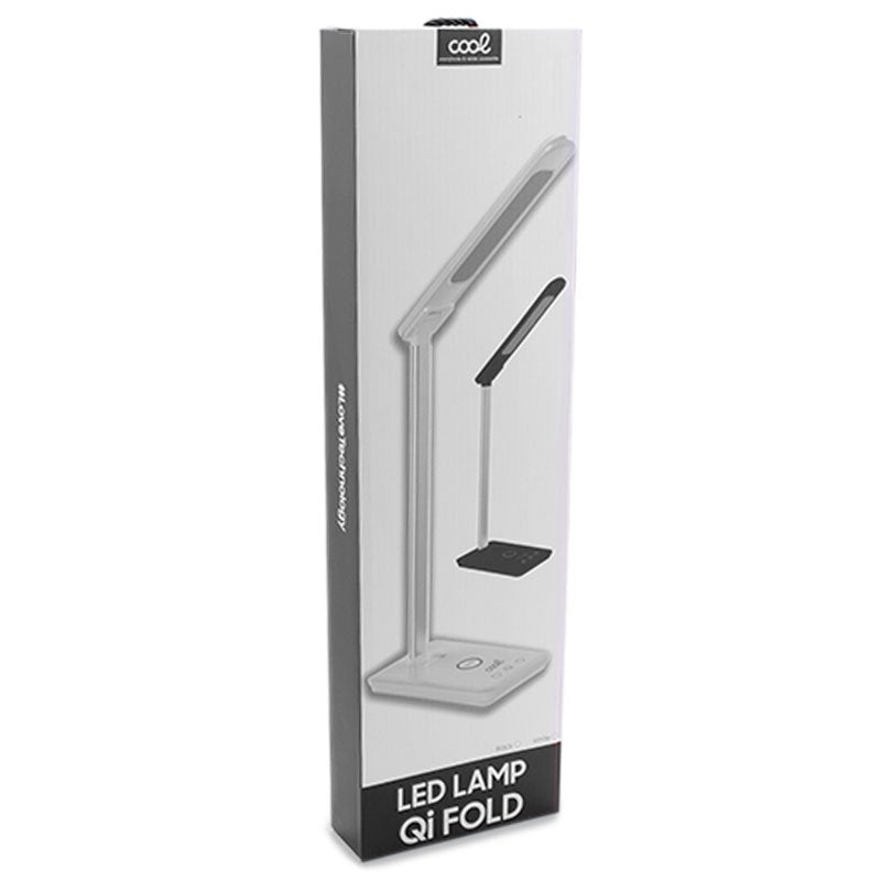 Lampe LED pliable Cool avec base de chargement sans fil Qi, blanche